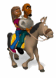 couple riding horse md wht