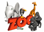 animals hanging around zoo sign md wht