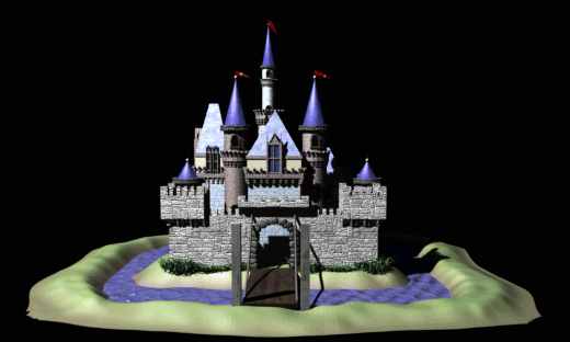 castle with moat hg blk