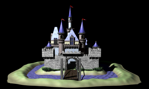 castle with moat hg blk  st
