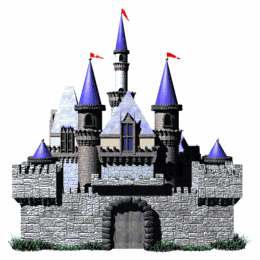 castle with pennants lg wht