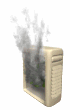 smoking computer tower md wht