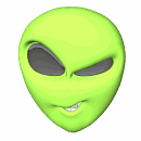 alien winking md wht