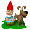 gnome dog sniffing md wht