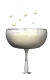 champagne glass fizzing md wht