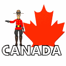 mountie standing on canada sign md wht