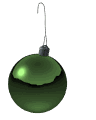 green ornament swinging md wht