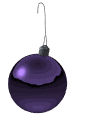 purple ornament swinging md wht