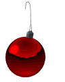 red ornament swinging md wht