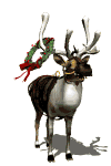 reindeer wreath swing md wht
