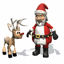 santa surprised by rudolph md wht