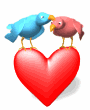 love birds heart md wht