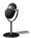 microphone on stand md wht