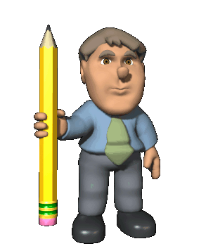 accountant raising pencil hg clr