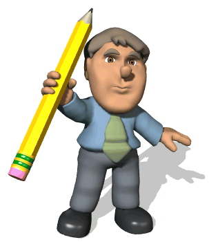 accountant raising pencil hg wht  st
