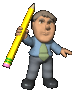 accountant raising pencil sm clr  st