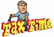 accountant twirling hat with tax time md wht