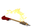 burning guitar md wht