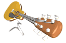 cartoon acoustic guitar broken string md wht