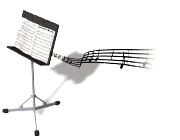 music stand notes flying md wht