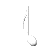 white eighth note md wht