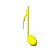 yellow eighth note md wht