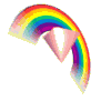 rainbow twirl pink triangle md wht