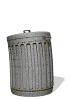 garbage can hopping gray md wht