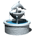 water fountain dolphin pouring md wht