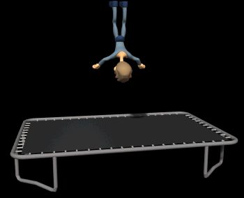acrobat doing back flip hg blk  st