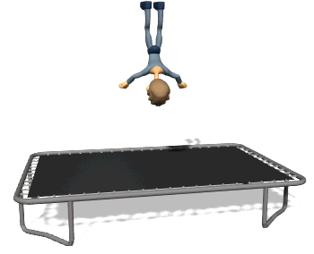 acrobat doing back flip hg wht  st