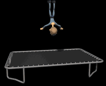 acrobat doing back flip lg blk  st