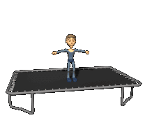 acrobat jumping on trampoline lg clr