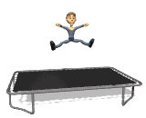acrobat jumping on trampoline md wht  st