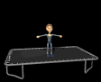acrobat jumping on trampoline sm blk