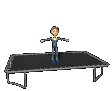 acrobat jumping on trampoline sm clr