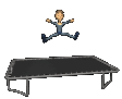 acrobat jumping on trampoline sm clr  st