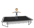 acrobat jumping on trampoline sm wht