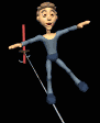 acrobat walking the wire sm blk