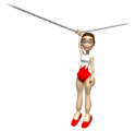 tightrope walker girl hanging md wht