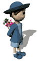 boy holding flowers md wht