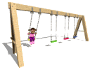 swing set playground traci swing md wht