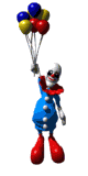 clown floating balloons md wht