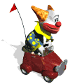 clown toy car md wht