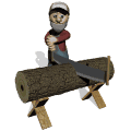 lumberjack sawing md wht