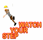 man falling watch your step md wht