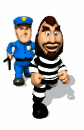 cop chasing prisoner md wht