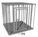 jail cell door open close md wht