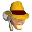magnifying glass private eye md wht