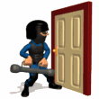 swat guy battering ram door md wht